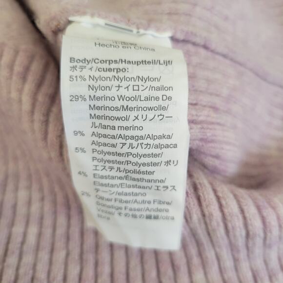 J. Crew Merino Wool Alpaca Sweater Pullover Sequin Purple Festive Women Large - Picture 12 of 13